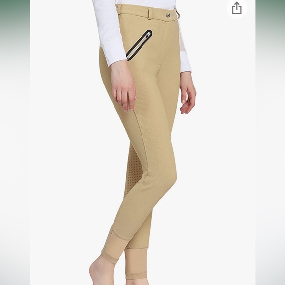 TuffRider Ladies Tiffany Ribbed Breech with Silicone Full Seat - Picture 3 of 7